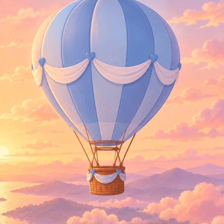 Hot Air Balloons: Blue balloon