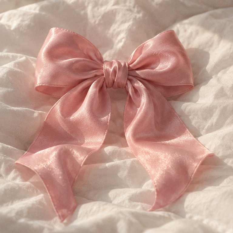 Satin Bows: Pink bow