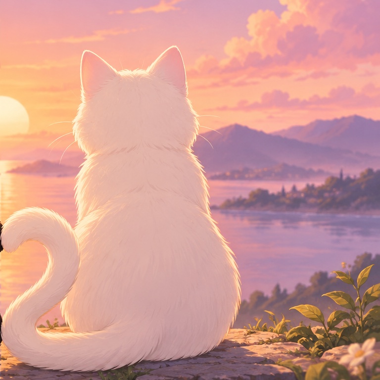 Cat Tails: White cat