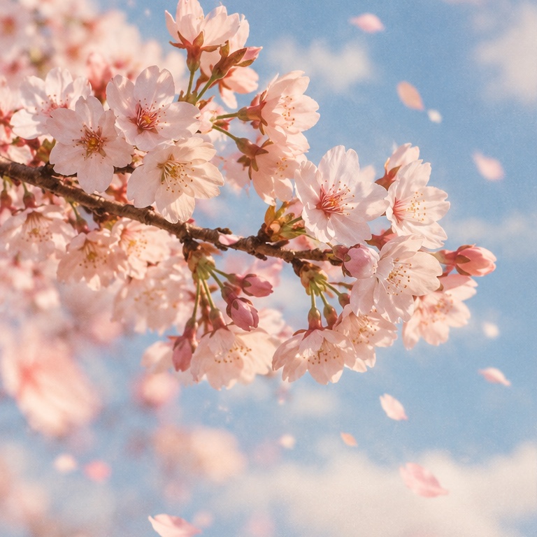 Cherry Blossoms: Left branch