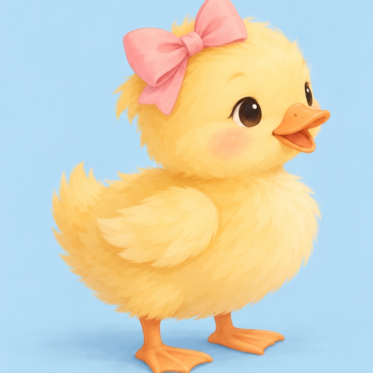 Duckling Duo: Bow duckling