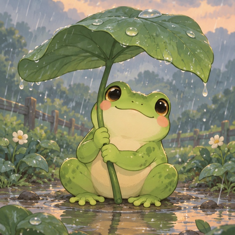 Rainy Day Frogs: Umbrella frog