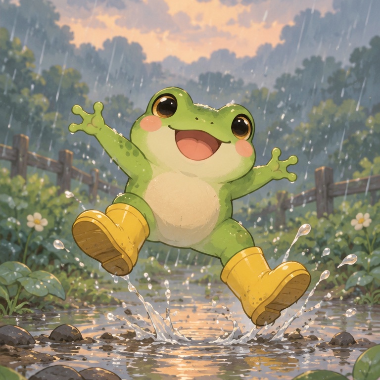 Rainy Day Frogs: Puddle frog