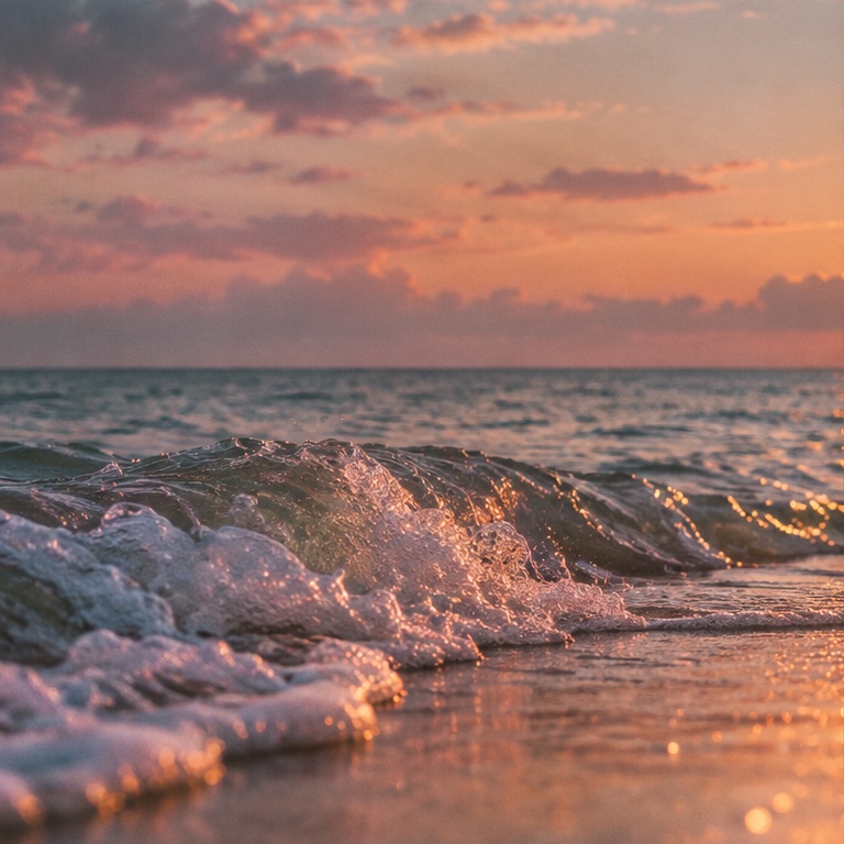Ocean + Sunset: Wave