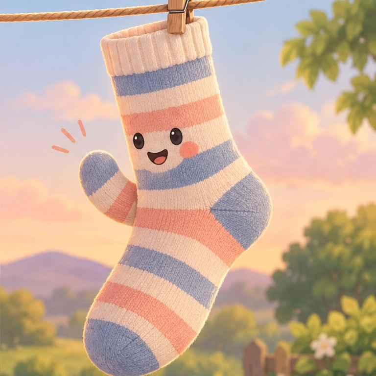 Left Sock + Right Sock: Right sock