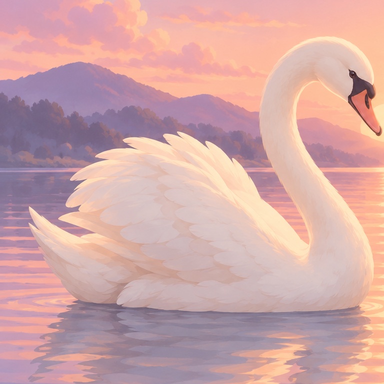 Two Swans: Swan left